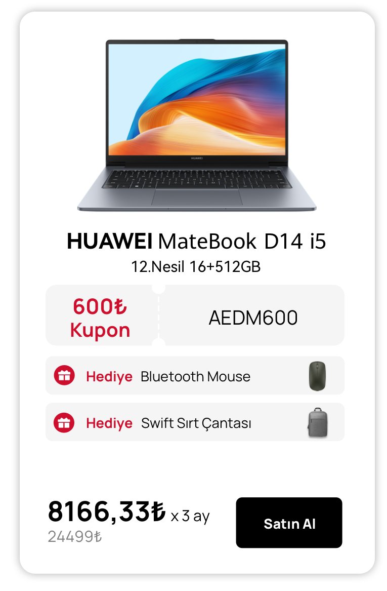 HUAWEI MateBook D14 i5 12th