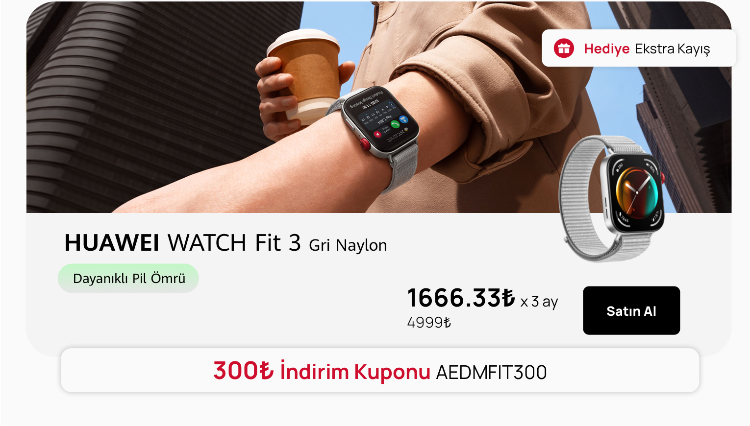 HUAWEI Watch FIT 3 Gri